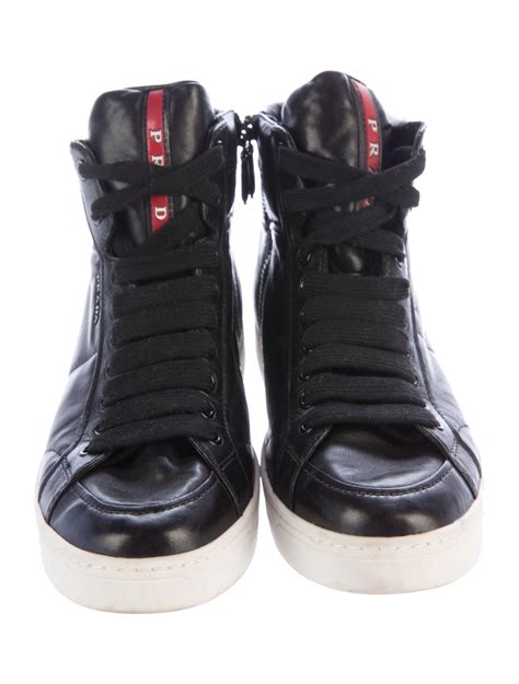 prada sneakers south africa|Prada leather high top sneakers.